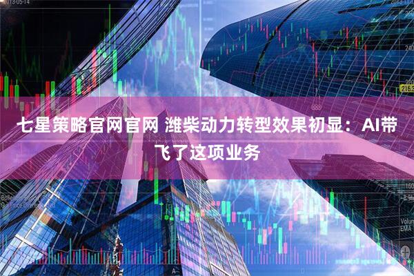 七星策略官网官网 潍柴动力转型效果初显：AI带飞了这项业务